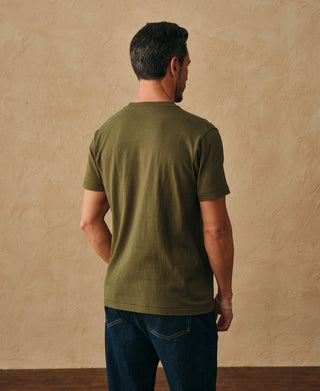 back view of Regular Fit Heavyweight Tubular Jersey T-Shirt