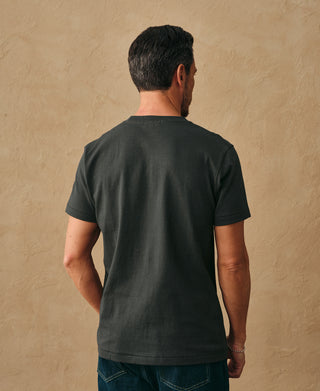 back view of Regular Fit Heavyweight Tubular Jersey T-Shirt