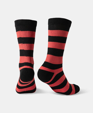 back view of Retro Striped Cotton Socks