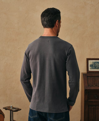 back view of Retro Washed Long-Sleeve T-Shirt