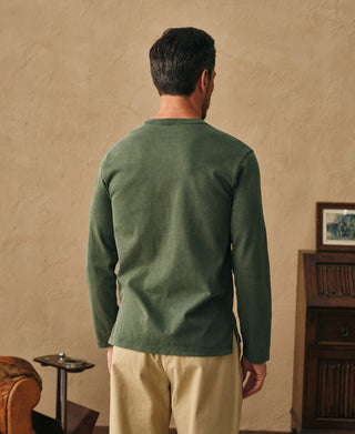 back view of Retro Washed Long-Sleeve T-Shirt