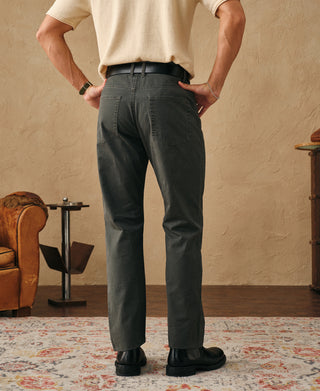 back view of Vintage Washed Tapered 5-Pocket Pants
