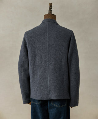 back view of Wool Felted Chore Coat