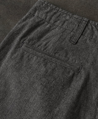 back welt pocket of Black Chambray Work Pants