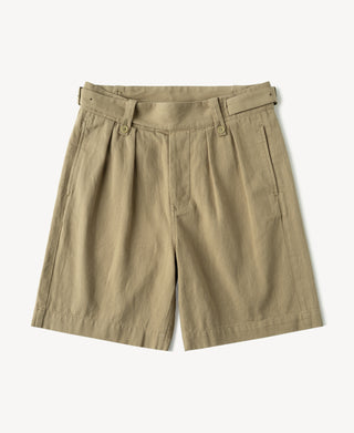 British Army Cotton-Linen Gurkha Shorts in Khaki