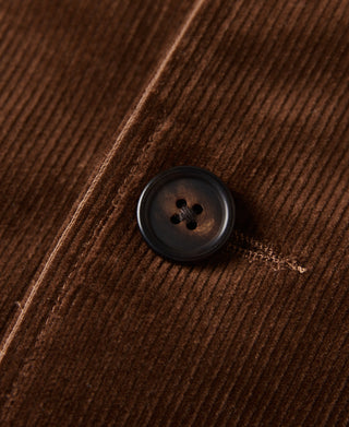 button detail of 1940s French Corduroy Chore Coat