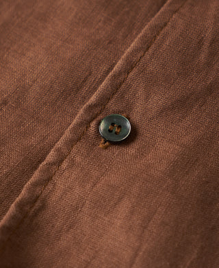 button detail of 1950s Italian Collar Linen Shirt