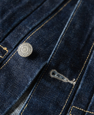 button detail of 1950s Type 2 Selvedge Denim Jacket