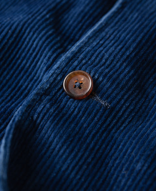 button detail of French Indigo-Dyed Corduroy Work Jacket