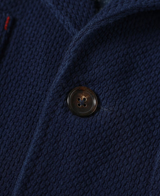 button detail of French Indigo-Dyed Sashiko Work Jacket
