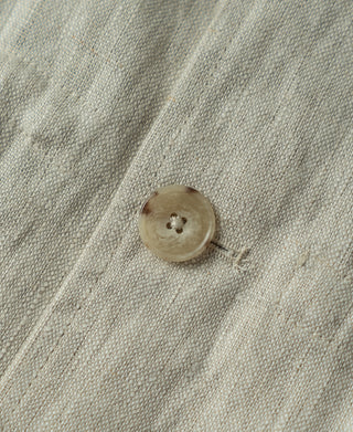 button detail of Linen Safari Jacket