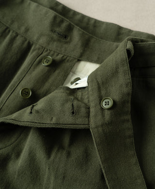Button Fly detail of British Army Cotton-Linen Gurkha Shorts