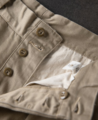 button fly of French Army M-1952 Chino Trousers