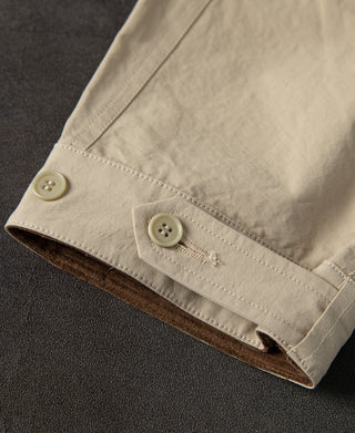 buttoned cuff of M-65 Salt Shrinkage Poplin Short Parka