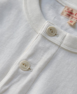 buttons of 1930s Loopwheel Cotton Henley Shirt