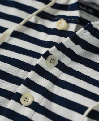buttons of Classic Fit Breton Stripe Cotton Jersey Hoodie