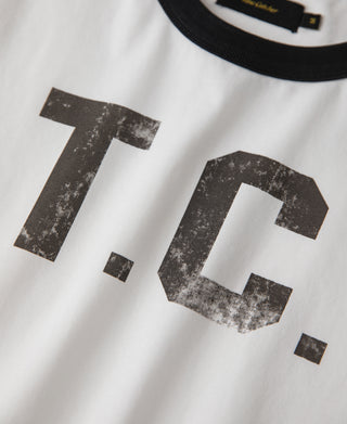 Chest Detail of Heavyweight Cotton T.C. Ringer T-Shirt