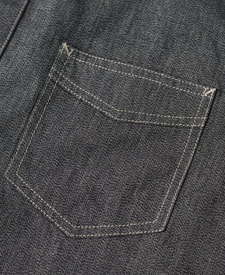 chest patch pocket of Vintage Cotton Jaspé Workshirt