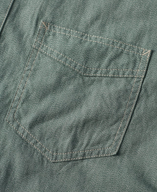 chest patch pocket of Vintage Cotton Jaspé Workshirt