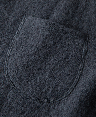 chest patch pocket of Wool Felted Chore Coat