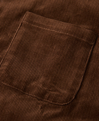 chest pocket detail of 1940s French Corduroy Chore Coat