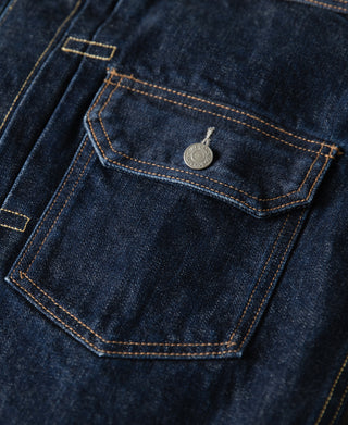 chest pocket of 1950s Type 2 Selvedge Denim Jacket