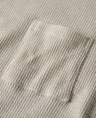 chest pocket of Honeycomb Waffle Knit T-Shirt