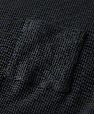 chest pocket of Honeycomb Waffle Knit T-Shirt