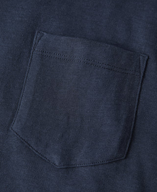 chest pocket of Classic Fit Loopwheel Slub Cotton Pocket T-Shirt