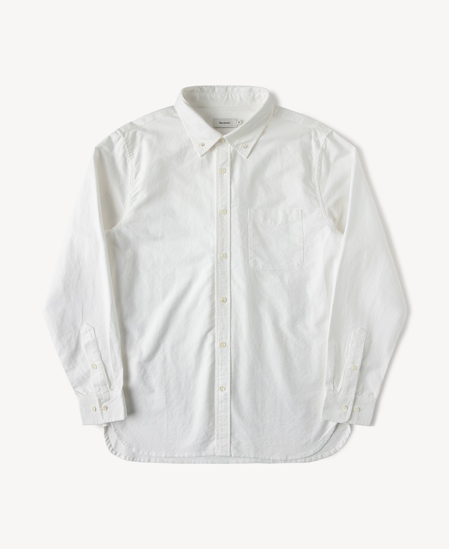 Classic Ivy Button-Down Long Sleeve Oxford Shirt - White