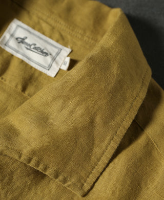 collar detail of 1950s Italian Collar Linen Shirt