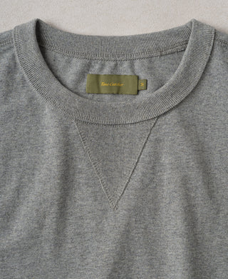 Collar Detail of 1950s V-Gusset Cotton T-Shirt