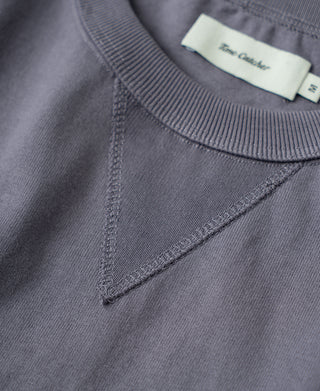 Collar Detail of 1950s V-Gusset Cotton T-Shirt