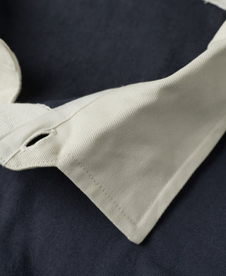 collar detail of Classic Fit Jersey Tubular Rugby Shirt