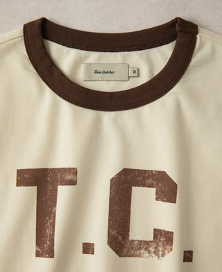 Collar Detail of Heavyweight Cotton T.C. Ringer T-Shirt