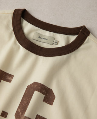 Collar Detail of Heavyweight Cotton T.C. Ringer T-Shirt