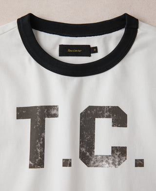 Collar Detail of Heavyweight Cotton T.C. Ringer T-Shirt