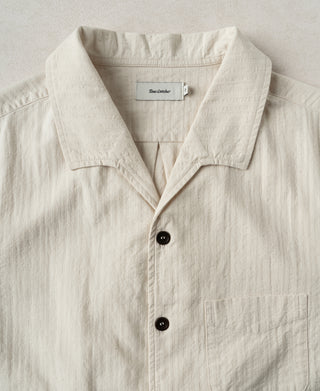 Collar Detail of Italian Collar Salt-Shrunk Shirt