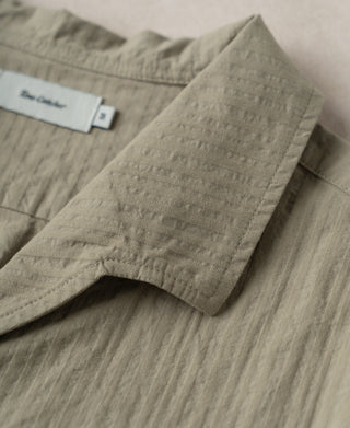 Collar Detail of Italian Collar Salt-Shrunk Shirt