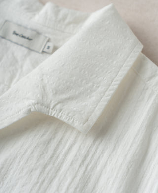 Collar Detail of Italian Collar Salt-Shrunk Shirt