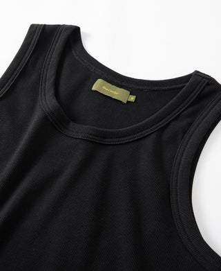 Collar Detail of Modal Blend Tank Top