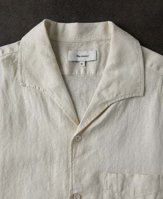 collar of 1950s Italian Collar Linen Shirt
