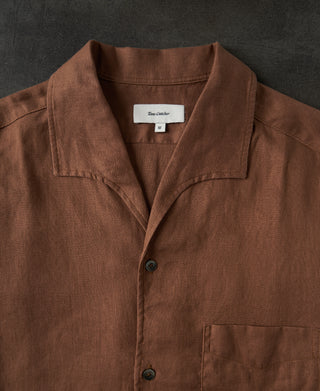 collar of 1950s Italian Collar Linen Shirt