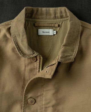 corduroy-trimmed collar of Unlined USN N-1 Deck Jacket