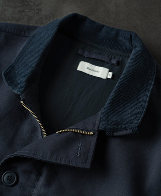 corduroy-trimmed collar of Unlined USN N-1 Deck Jacket