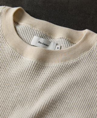 crew neck of Honeycomb Waffle Knit T-Shirt