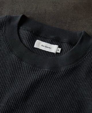 crew neck of Honeycomb Waffle Knit T-Shirt