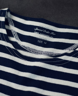 crewneck of Breton Striped Jersey T-Shirt