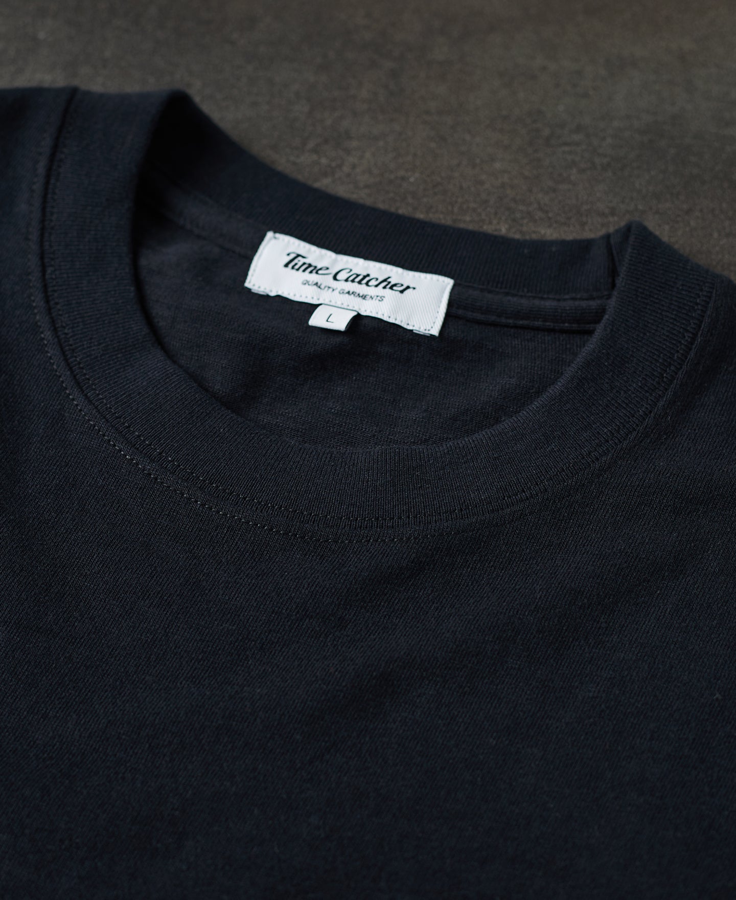 Midweight Loopwheel Tubular Slub Cotton T-Shirt - Black | Time