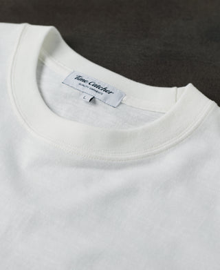 crewneck of Classic Fit Loopwheel Slub Cotton T-Shirt